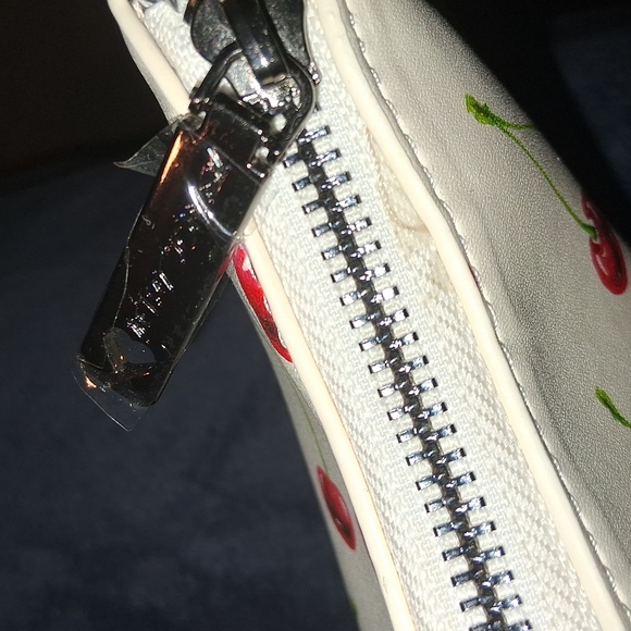 Betsey Johnson White Cherry-Print Crescent Mini Bag - Picture 4 of 8